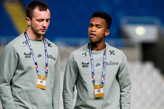 Even Hovland and Ola Kamara of Norway