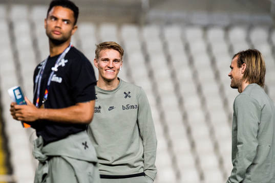 Goalkeeper Sten Grytebust, Martin Ødegaard and Iver Fossum