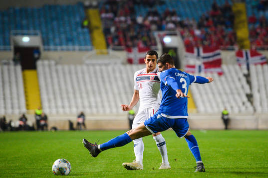 Omar Elabdellaoui of Norway and Nicholas Ioannou of Cyprus