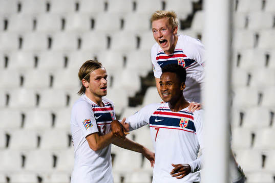 Iver Fossum, Ola Kamara and Birger Meling of Norway