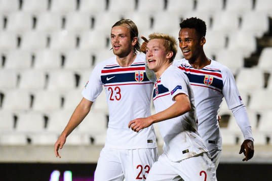 Iver Fossum, Ola Kamara and Birger Meling of Norway