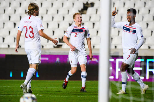 Iver Fossum, Ola Kamara and Birger Meling of Norway