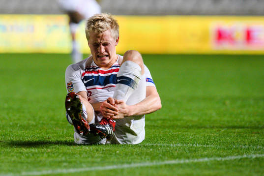 Birger Meling of Norway in pain