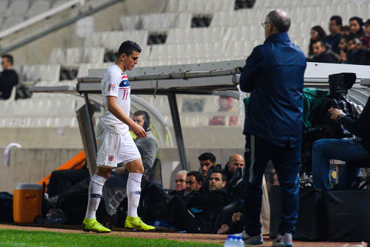 Mohamed Elyounoussi of Norway leaves the pitch