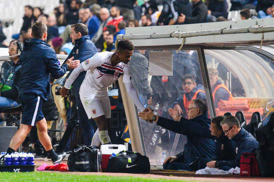 Ola Kamara of Norway leaves the pitch