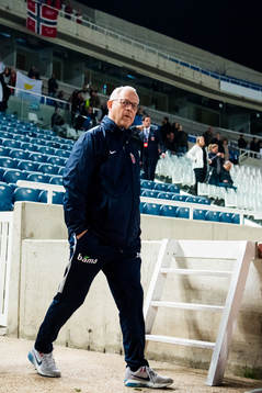 Lars Lagerbäck, head coach of Norway