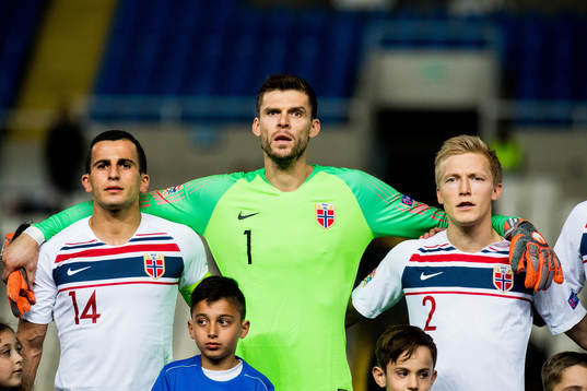 Omar Elabdellaoui, goalkeeper Rune Almenning Jarstein and