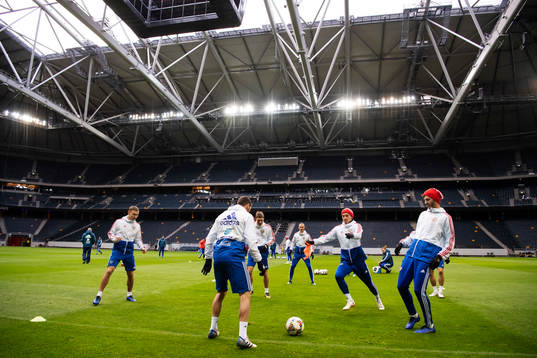 General view of team Russia's training session