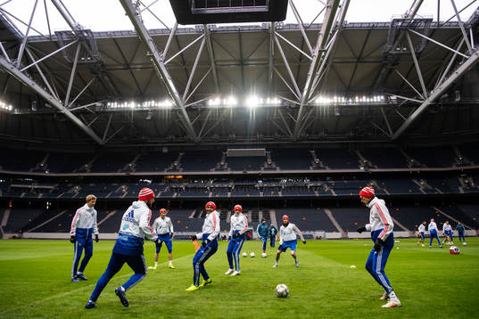 General view of team Russia's training session