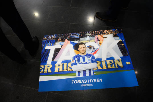 IFK Göteborgs Tobias Hysen uppmärksammas med bilder på