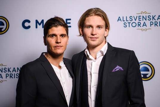 GIF Sundsvalls David Batanero och målvakt William Eskelinen