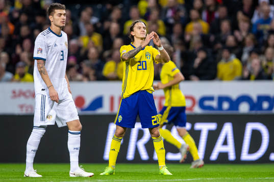 Kristoffer Olsson of Sweden looks dejected