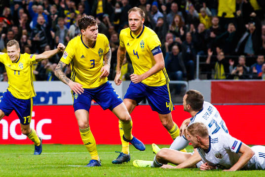 Victor Nilsson Lindelöf, Andreas Granqvist of Sweden and