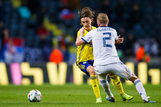 Kristoffer Olsson of Sweden and Vladislav Ignatyev  of