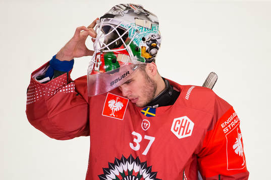 Goalkeeper Johan Gustafsson of Frölunda