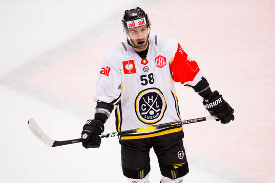 Romain Loeffel of Lugano looks dejected