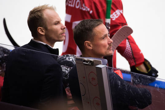 Assistant coach Johan Lundskog and head coach Roger