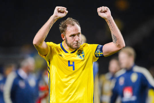 Andreas Granqvist of Sweden celebrates