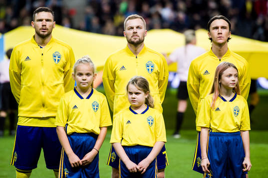 Marcus Berg, Sebastian Larsson Kristoffer Olsson of Sweden