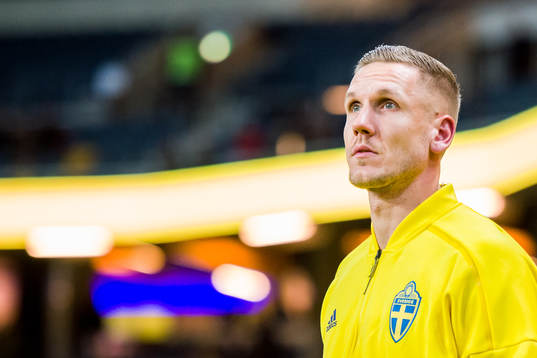 goalkeeper Robin Olsen of Sweden