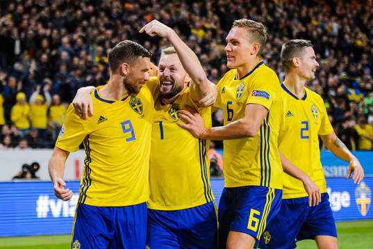 Marcus Berg, Sebastian Larsson, Ludwig Augustinsson and