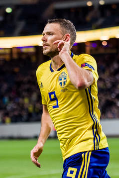Marcus Berg of Sweden celebrates