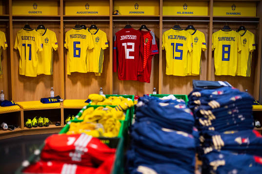 The jerseys of John Guidetti, Ludwig Augustinsson,