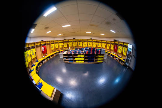 General view of team Sweden's dressing room prior to the