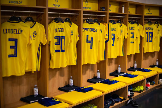 The jerseys of Victor Nilsson Lindelöf, Kristoffer Olsson,