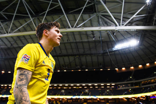 Victor Nilsson Lindelöf of Sweden celebrates