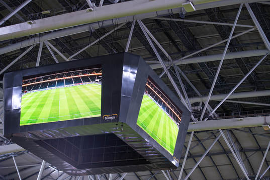 The roof is closed at Friends Arena