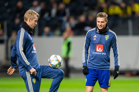 Filip Helander and Mattias Svanberg of Sweden