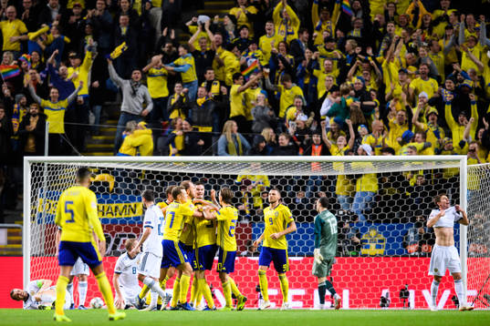The players of Sweden celebrates