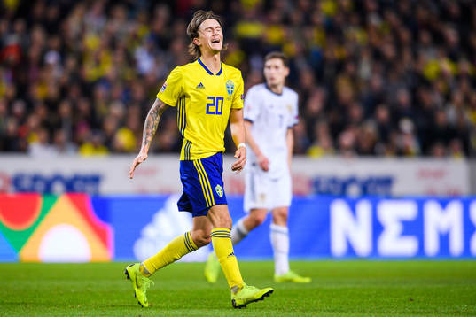 Kristoffer Olsson of Sweden looks dejected