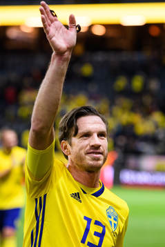 Gustav Svensson of Sweden celebrates