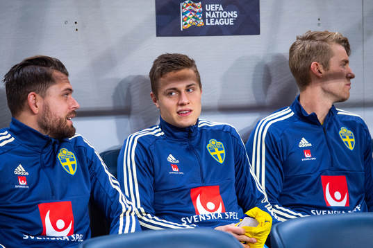 Goalkeeper Kristoffer Nordfeldt, Mattias Svanberg and Filip