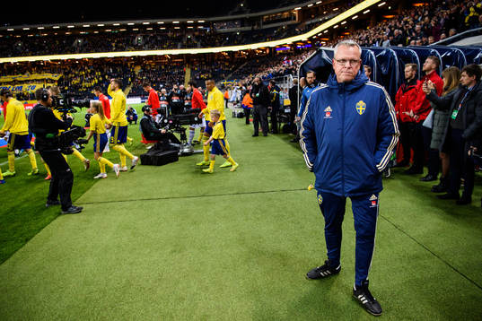 Head coach Janne Andersson of Sweden prior to the Nations