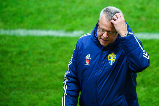 head coach Janne Andersson of Sweden