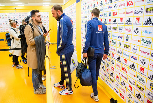 Viktor Claesson of Sweden leaves the mixed zone