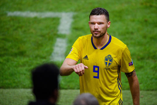 Marcus Berg of Sweden celebrates