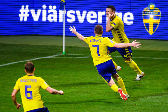 Ludwig Augustinsson , Sebastian Larsson and Marcus Berg of