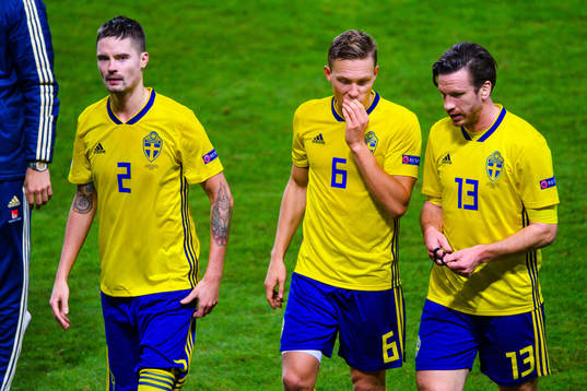 Mikael Lustig , Ludwig Augustinsson and Gustav Svensson of