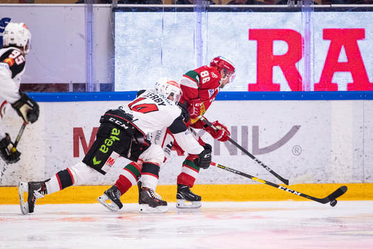 Malmö Redhawks Carl-Johan Lerby och Moras Mathias Bromé