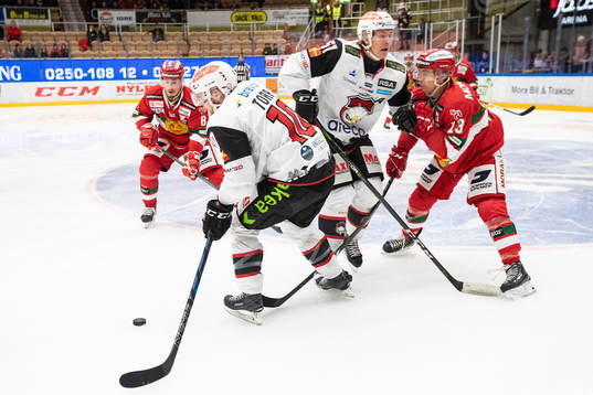 Malmö Redhawks Nichlas Torp och Emil Sylvegård  och Moras