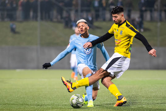 Malmö FFs Romain Gall och Lunds Geronimo Balint
