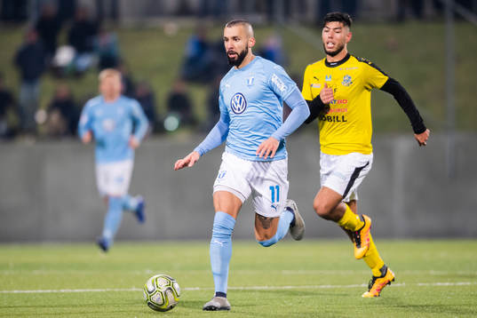 Malmö FFs Guillermo Molins  och Lunds Geronimo Balint