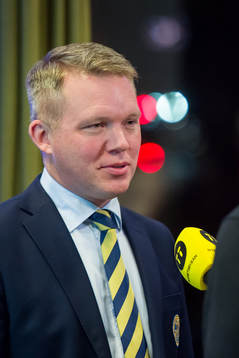 Svenska Ishockeyförbundets ordförande Anders Larsson i en