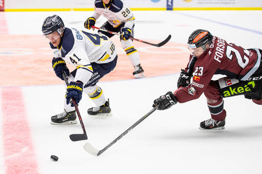 s Johan Johnsson och Malmö Redhawks Christoffer Forsberg