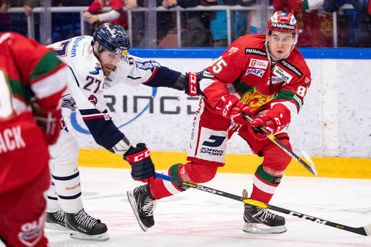 Linköpings Dan Pettersson och Moras Michael Haga