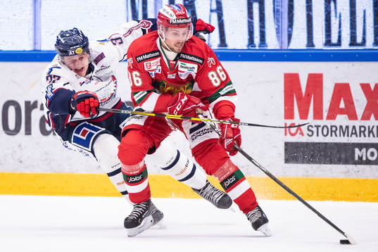 Linköpings Adam Ginning och Moras Mathias Bromé